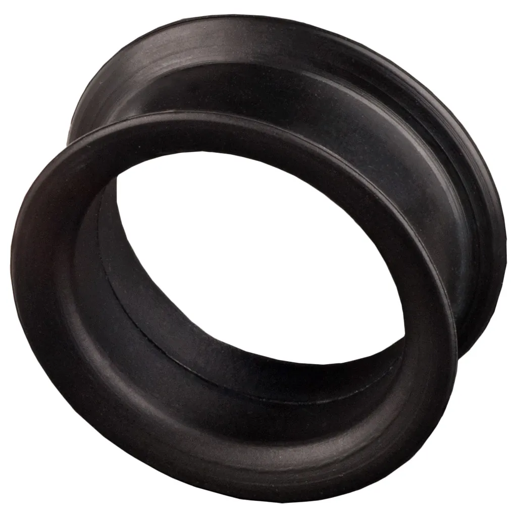 viva-adorno 1 Stück 30mm Tube Flesh Tunnel Plug Silikon Ohr Piercing XXL big groß flexibel Größe 4 - 40mm Z19,schwarz